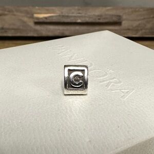 Pandora great shape alpha letter C monogram alphabet sterling silver 925 charm